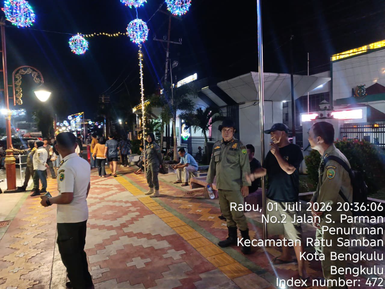 Polsek Ratu Samban Kawal Penertiban Pedagang Liar di Zona Merah Belungguk Point, Kota Bengkulu