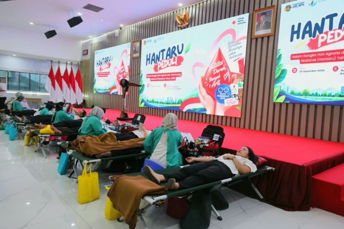 Kementerian ATR/BPN Gelar HANTARU Peduli, 300 Pegawai Donor Darah dan Cek Mata Gratis