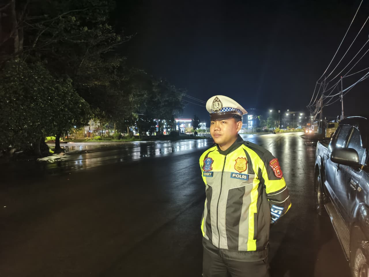 Patroli Blue Light Satlantas Polres Kepahiang Sambangi Jalan Lintas, Imbau Pengendara di Tengah Cuaca Gerimis