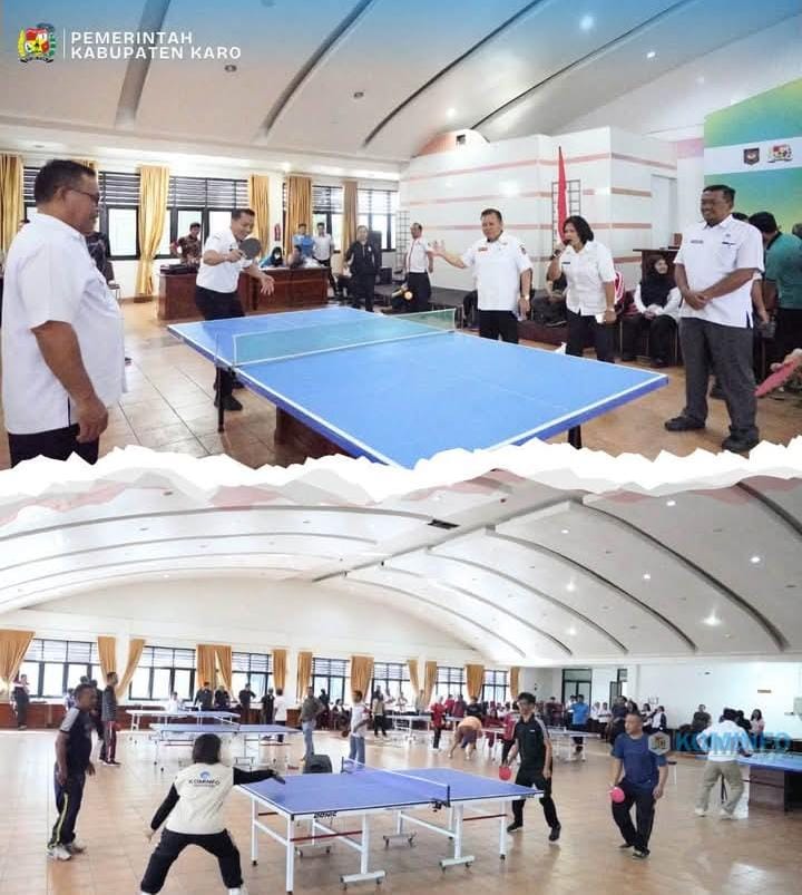 HUT Ke-81 RI di Kabupaten Karo Diisi Turnamen Badminton, Catur Simultan, dan Tenis Meja Antar OPD