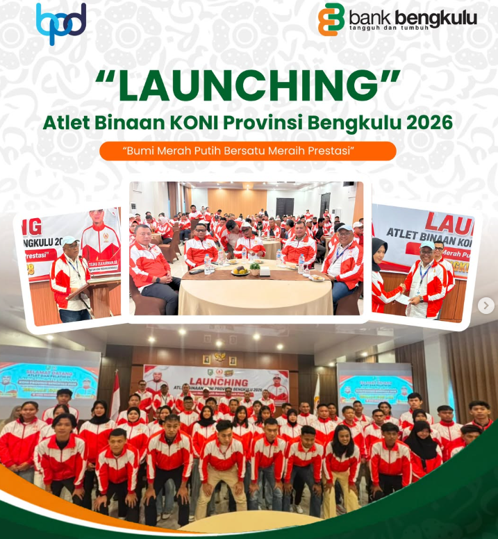 Bank Bengkulu dan KONI Teken MoU, 1.000 Atlet Binaan Kini Punya Jaminan Perlindungan