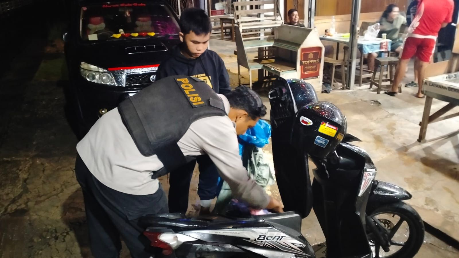 Polresta Bengkulu Patroli Malam Antisipasi Genk Motor dan 3C di Sungai Serut-Simpang Empat Nakau