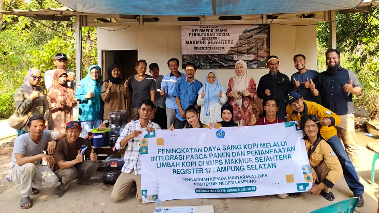 22,5 Ton Limbah Kulit Kopi KUPS Makmur Sejahtera di Register 17 Lampung Selatan Menumpuk, Padahal Bisa Jadi Pupuk Organik Bernilai Ekonomi