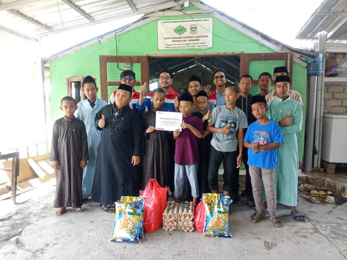 Pertamina FT Tarakan Salurkan Sembako dan Daging Kurban ke Panti Asuhan Korban Kebakaran di Juata Permai