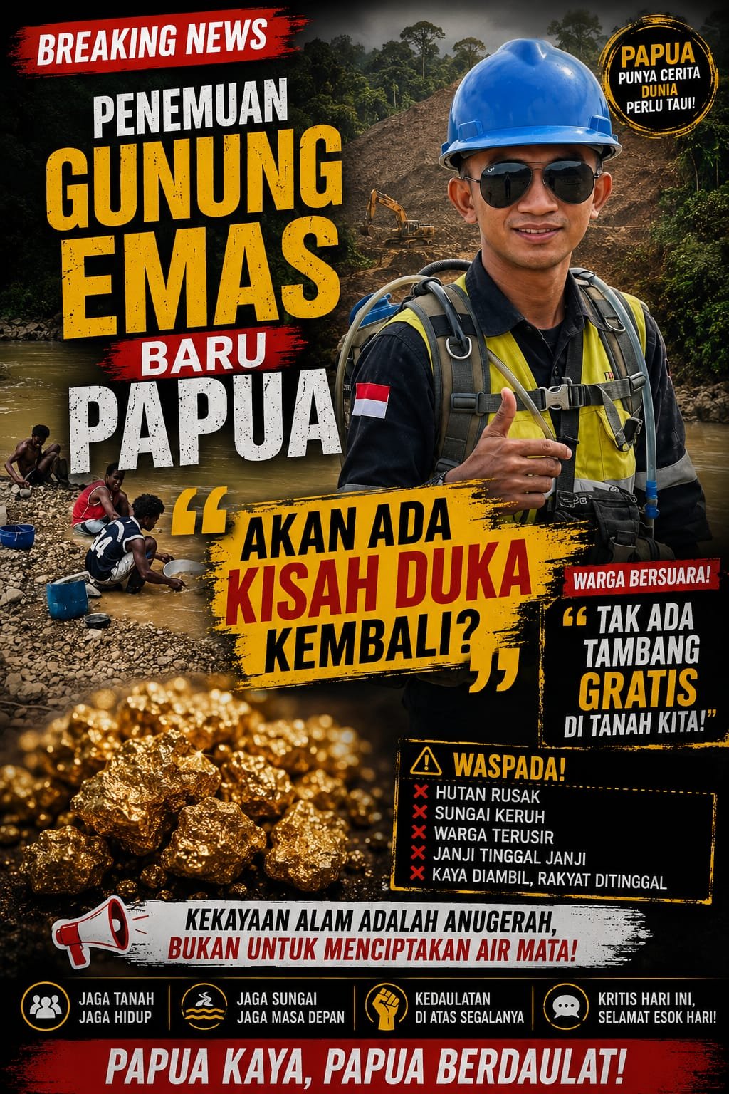 Warga Intan Jaya hingga Paniai Tolak Tambang Emas Baru di Pegunungan Papua, Minta Pemerintah Buka Meja Perundingan