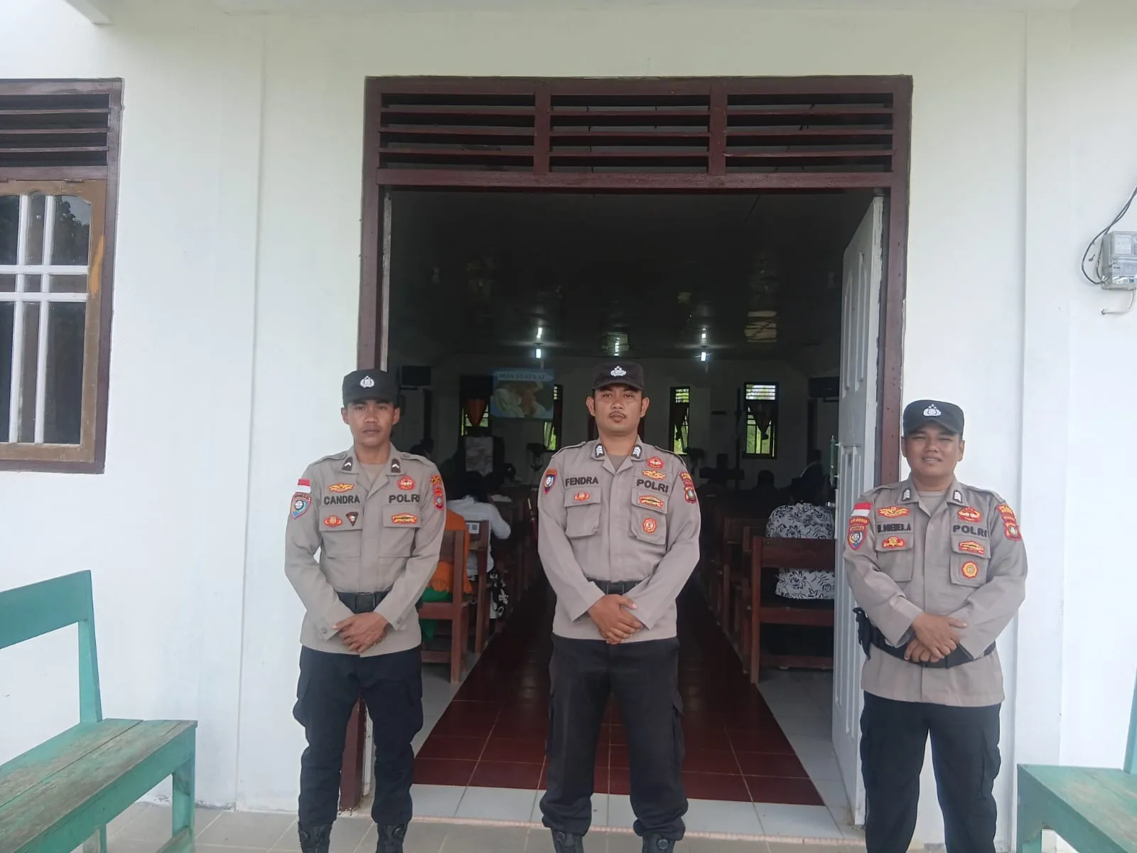 Polsek Bunguran Barat Kawal Ibadah Kenaikan Isa Al-Masih di Batubi, 30 Jemaat Beribadah dengan Aman