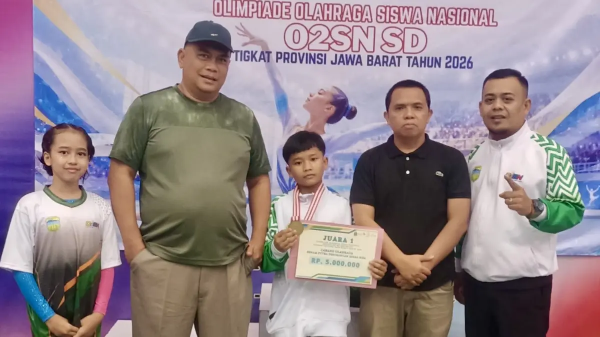 Atlet Senam SD Asal Tasikmalaya Fathir Hadiyan Raih Medali Emas O2SN Jabar, Siap ke Tingkat Nasional