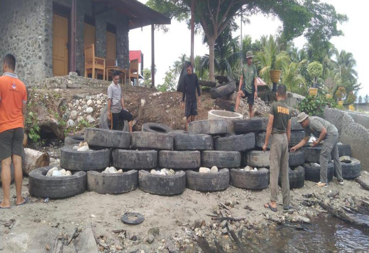 Ban Bekas Disulap Jadi Benteng Pesisir, Elnusa Petrofin Kembangkan Ekonomi Sirkular di Aceh