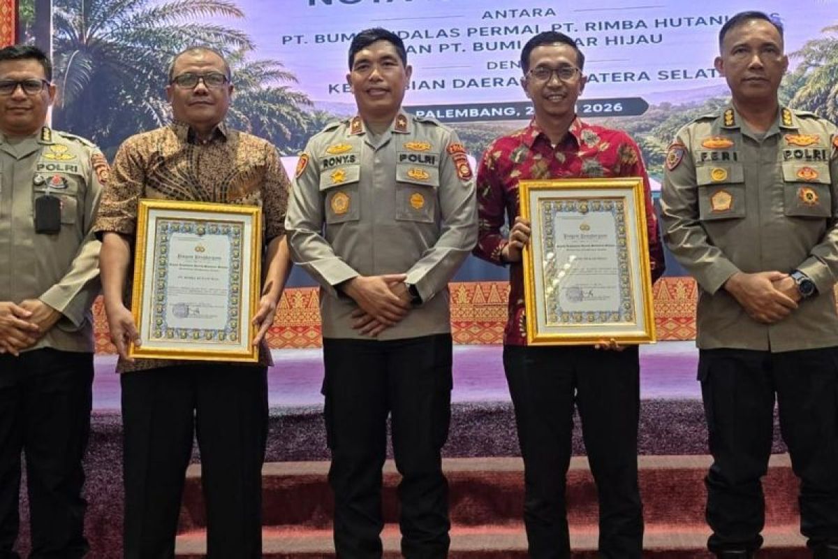 Polda Sumsel Beri Penghargaan ke 3 Perusahaan Mitra APP Group, Ini Kunci Cegah Karhutla di Lahan Gambut