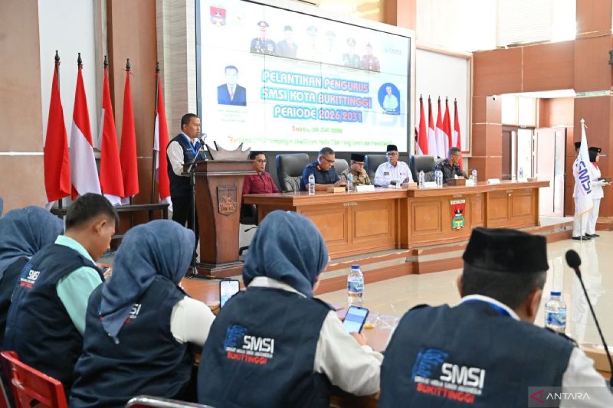 SMSI Bukittinggi Resmi Dikukuhkan, Wakil Wali Kota Ibnu Azis Harap Jadi Mitra Strategis Pemkot
