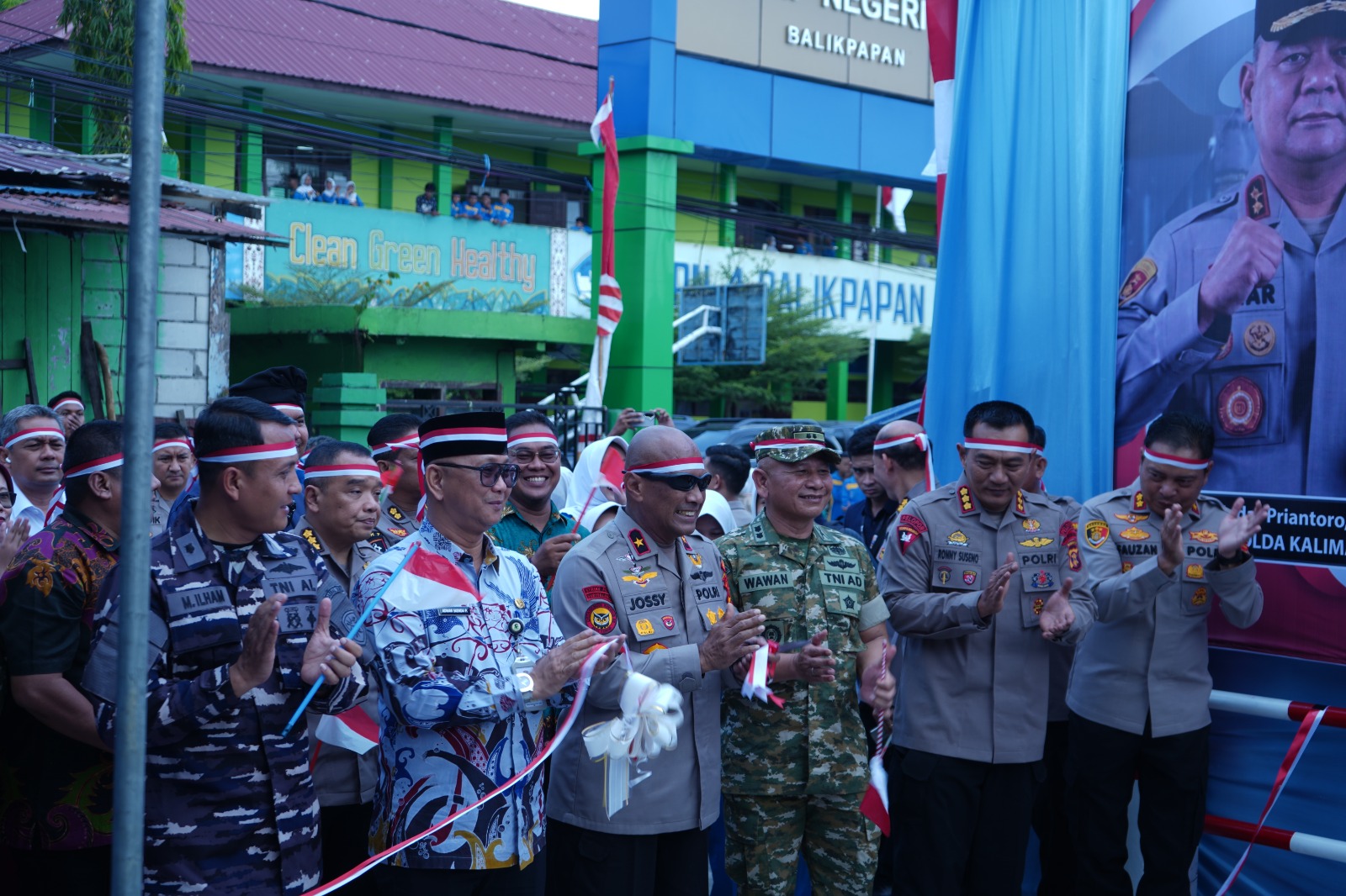 Polda Kaltim Resmikan Jembatan Merah Putih Presisi di Balikpapan Barat, Permudah Akses Warga ke SMPN 4