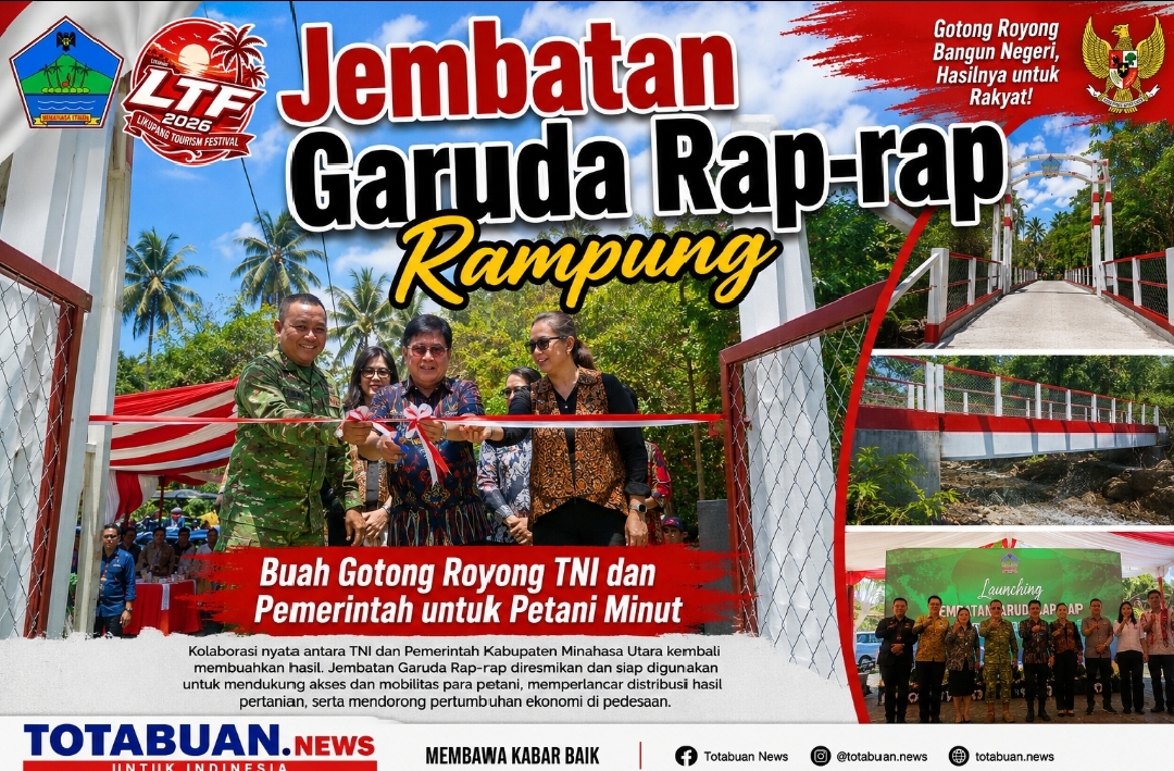 Jembatan Garuda di Rap-rap Minut Diresmikan Presiden Prabowo, TNI Sudah Rampungkan 8 Titik Jembatan untuk Petani