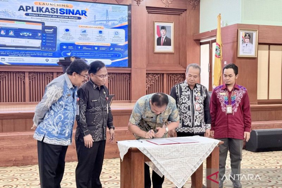 Pemprov Kalsel Luncurkan SINAR, Aplikasi Pantau Aspirasi Warga hingga Proses Disposisi