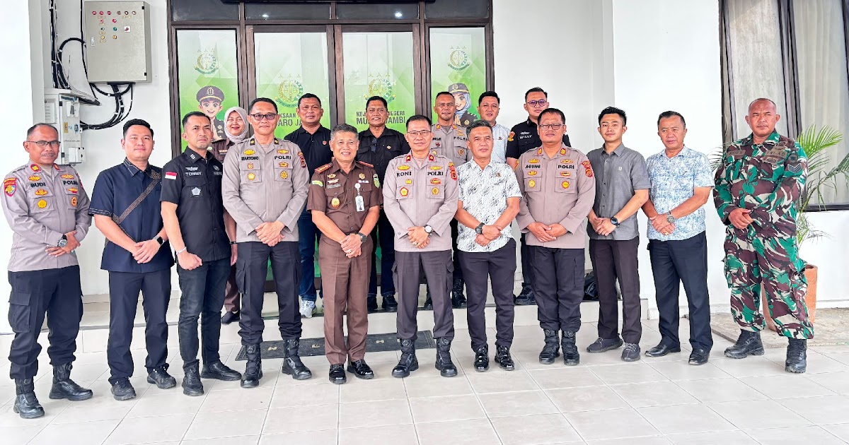Polres Muaro Jambi, Kejari, dan TNI Perkuat Sinergi Penegakan Hukum Lewat Silaturahmi di Kantor Kejaksaan