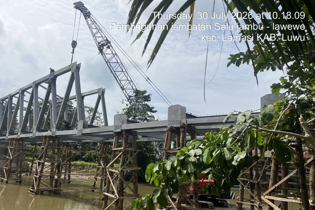 Jembatan Salujambu Penghubung Luwu-Luwu Utara Hampir Rampung, Anggaran Rp 13 Miliar dari Pemprov Sulsel