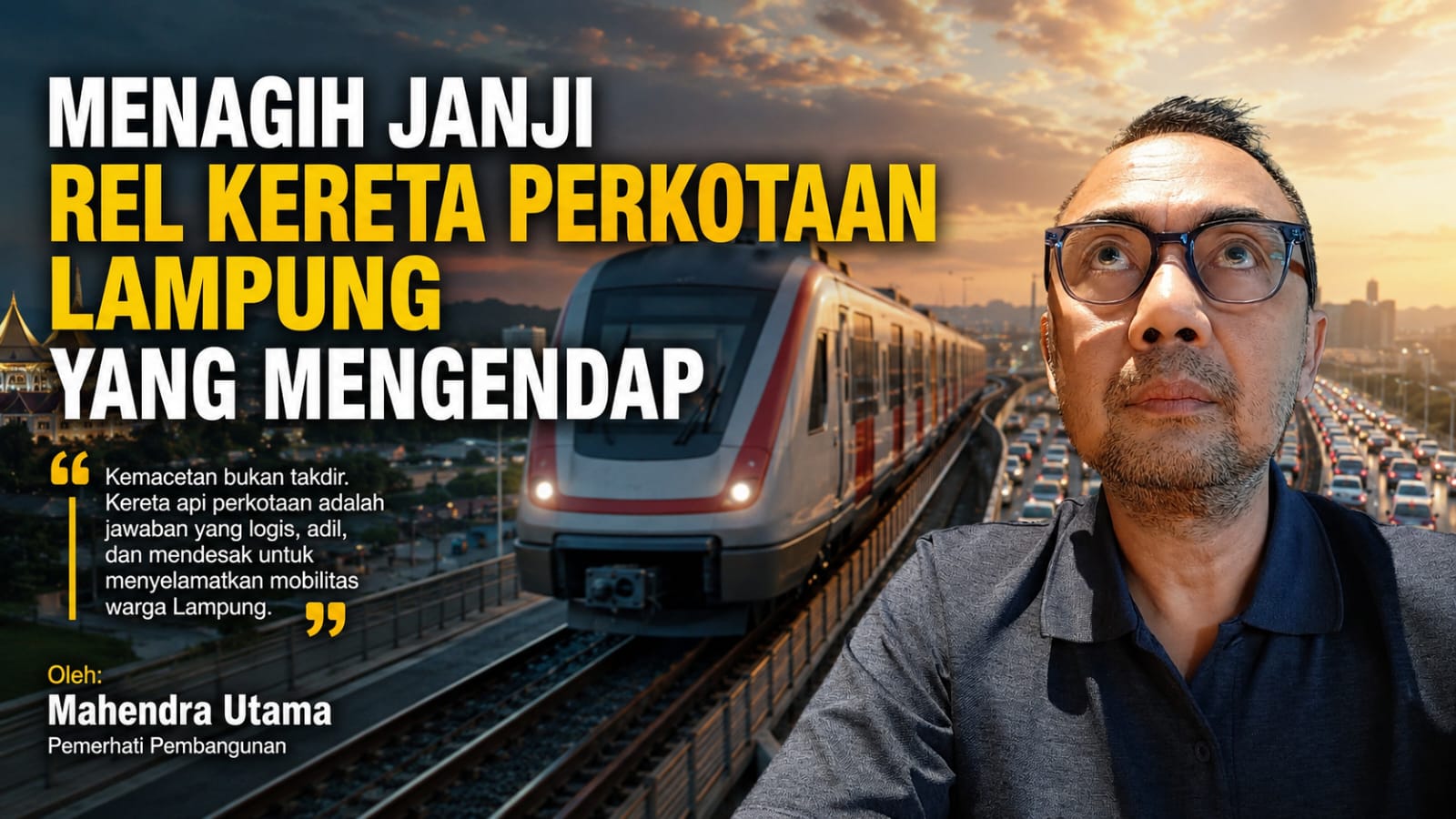 Proyek Rel Kereta Perkotaan Lampung Mandek Sejak 2019, Pemerhati: Koridor Bandarlampung–Metro Sudah Mencekik Mobilitas