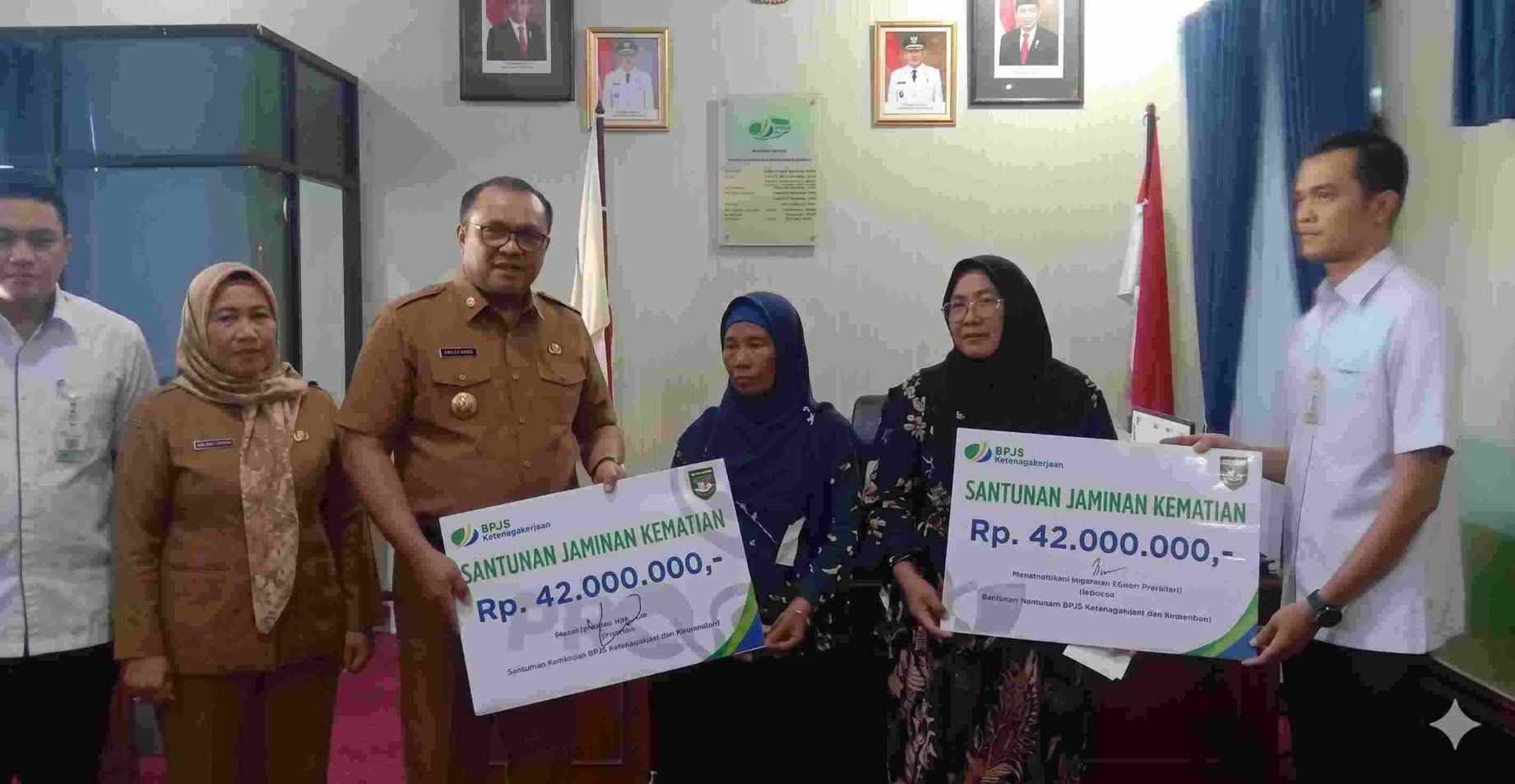 Pemkab Bengkulu Selatan dan BPJS Ketenagakerjaan Salurkan Santunan Rp42 Juta ke Ahli Waris, Dorong Perlindungan Pekerja Informal