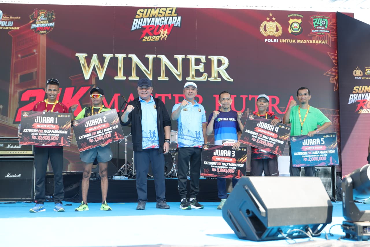 8.035 Pelari Meriahkan Sumsel Bhayangkara Run 2026 di Jakabaring, Kombes Nanang: Perputaran Uang Rata ke UMKM hingga Hotel