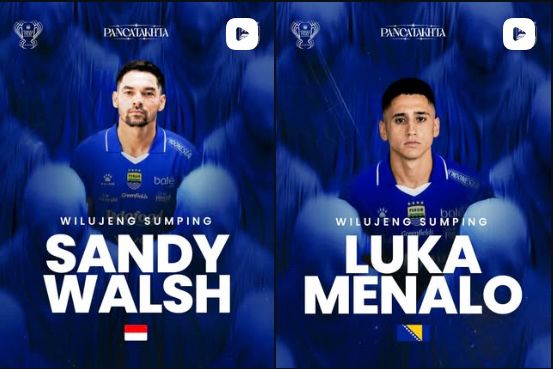 Persib Bandung Resmi Datangkan Sandy Walsh dan Luka Menalo, Dua Amunisi Baru untuk Musim Depan