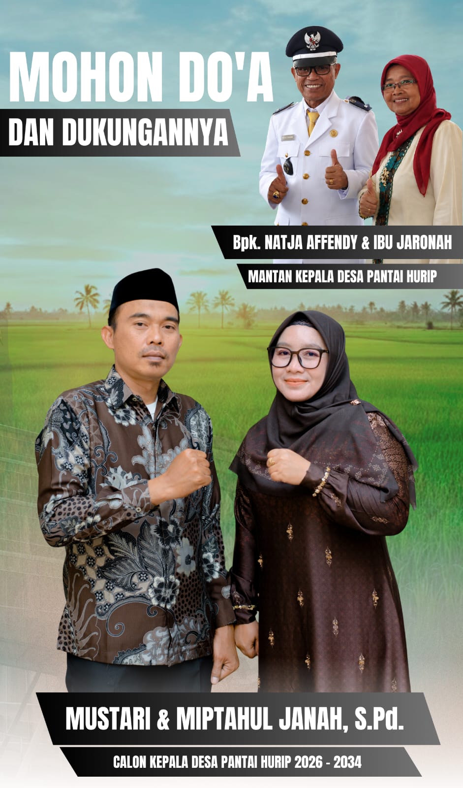 Mustari Maju Calon Kades Pantai Hurip di Babelan, Bekasi, Ingin Lanjutkan Program Ayah dan Bangun Gedung Serbaguna