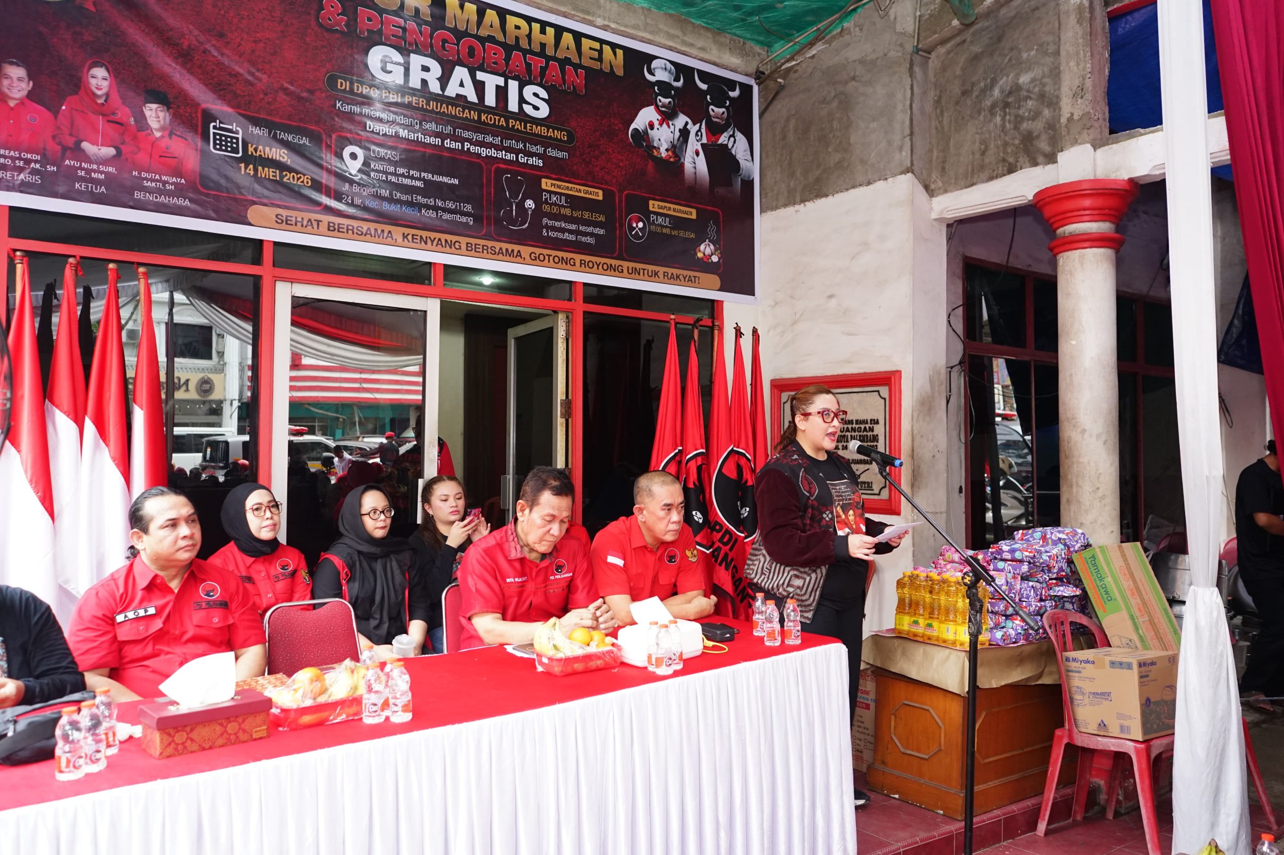 Ayu Nur Suri Resmikan Dapur Marhaen di Palembang, Tegaskan PDI Perjuangan Rumah Perjuangan Wong Cilik