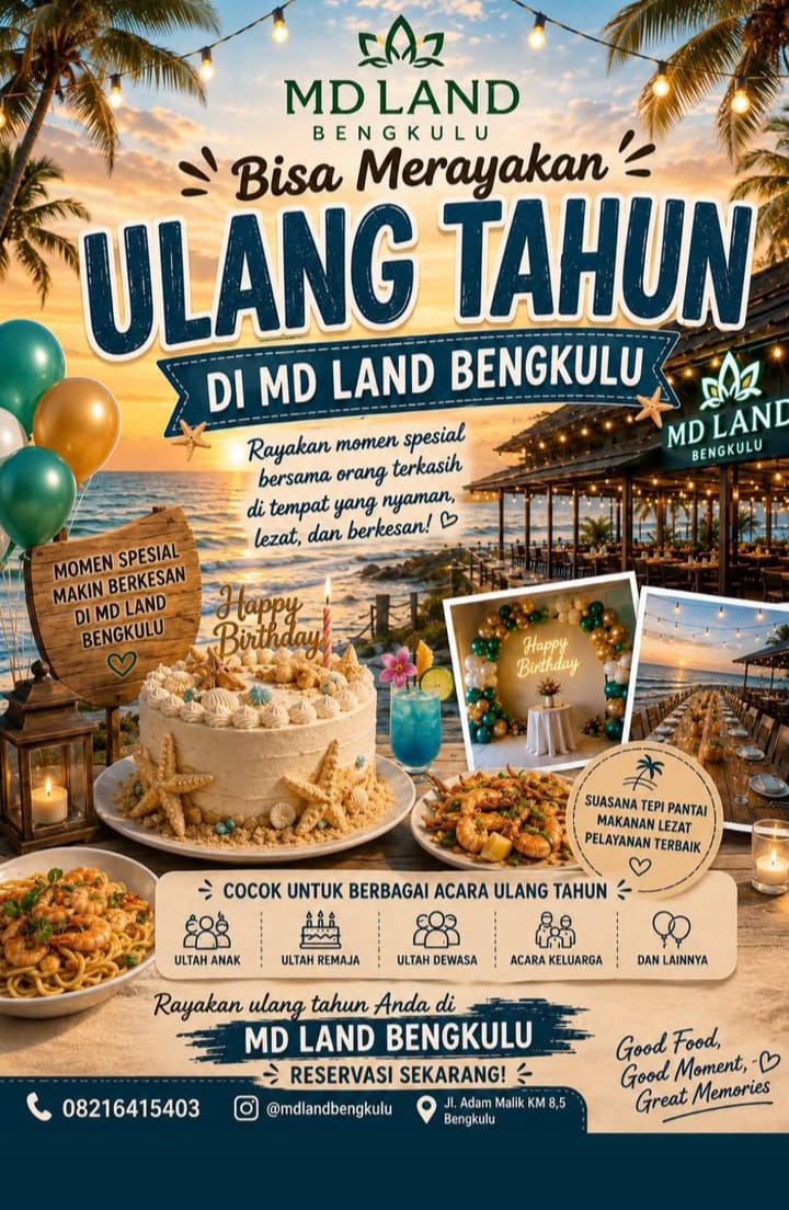 MDLand Bengkulu Tawarkan Paket Ulang Tahun Tepi Pantai, Warga Tak Perlu Repot Siapkan Dekorasi dan Kuliner
