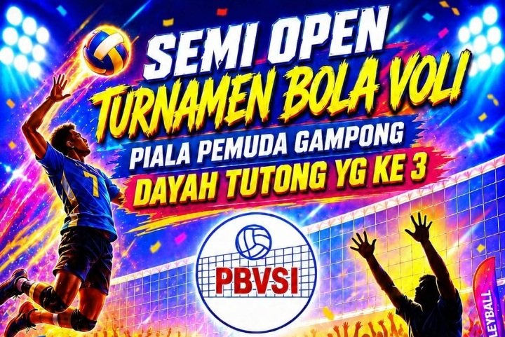14 Tim dari Pidie dan Pidie Jaya Siap Berlaga di Semi Open Turnamen Voli Piala Pemuda Gampong Dayah Tutong 2026