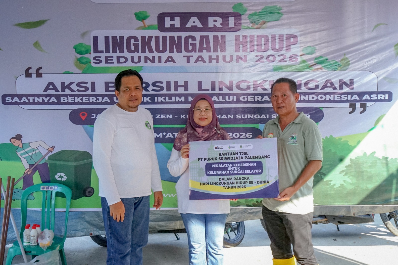 Peringati Hari Lingkungan Hidup 2026, PT Pusri Palembang Bersihkan 2 Ton Sampah di Kampung Sehati