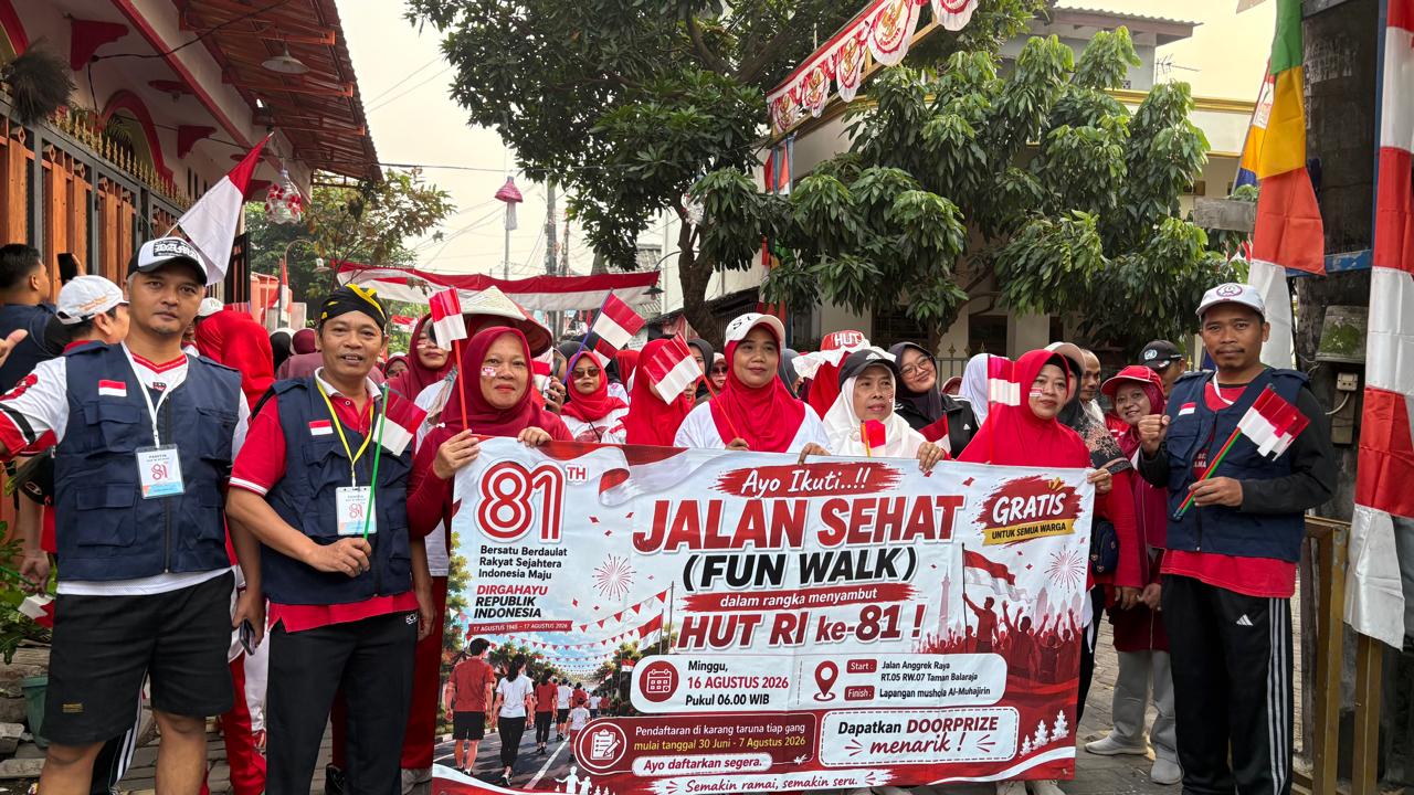 245 Doorprize dan Satu Unit Mesin Cuci Meriahkan Jalan Sehat HUT ke-81 RI di Taman Balaraja