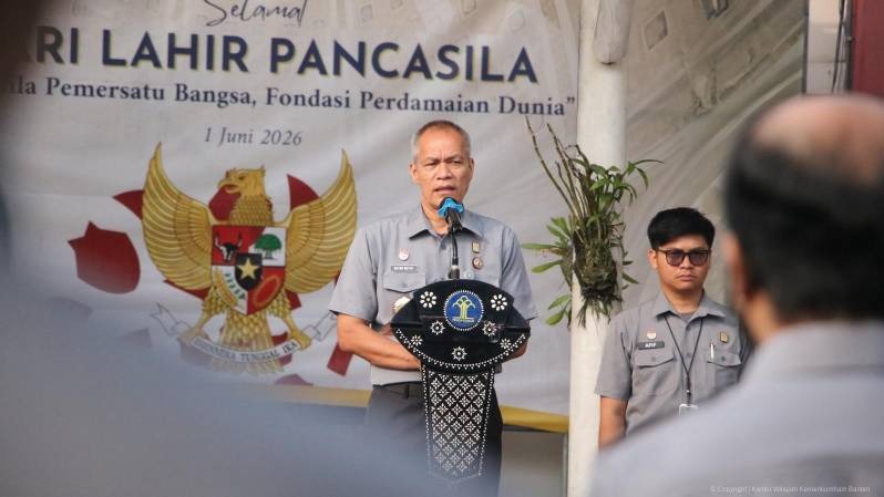 Kakanwil Kemenkum Banten Bacakan Amanat BPIP: Pancasila Jiwa Pemersatu di Tengah Dinamika Global
