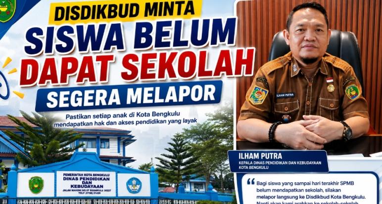 Disdikbud Kota Bengkulu Buka Posko Pengaduan SPMB 2026, Orang Tua Diminta Lapor Jika Anak Belum Dapat Sekolah