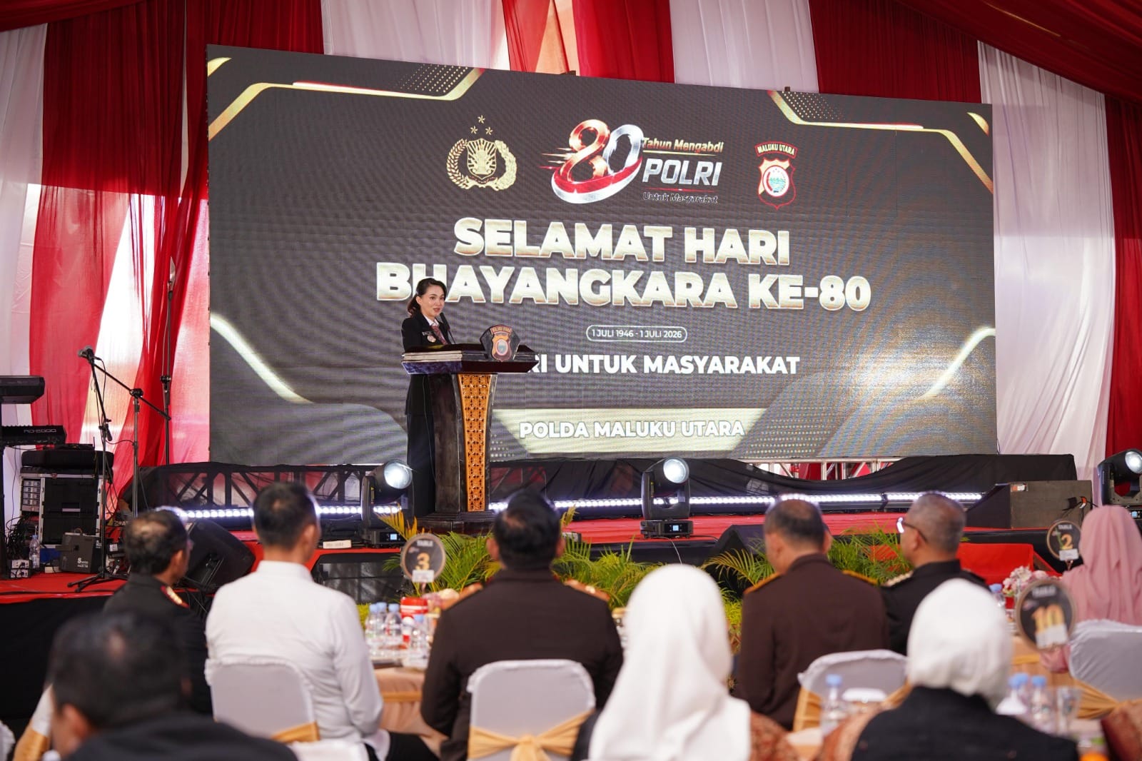 Gubernur Malut Sherly Tjoanda Laos Apresiasi Sinergi Polda di HUT Bhayangkara ke-80, Dua Personel Terima Penghargaan