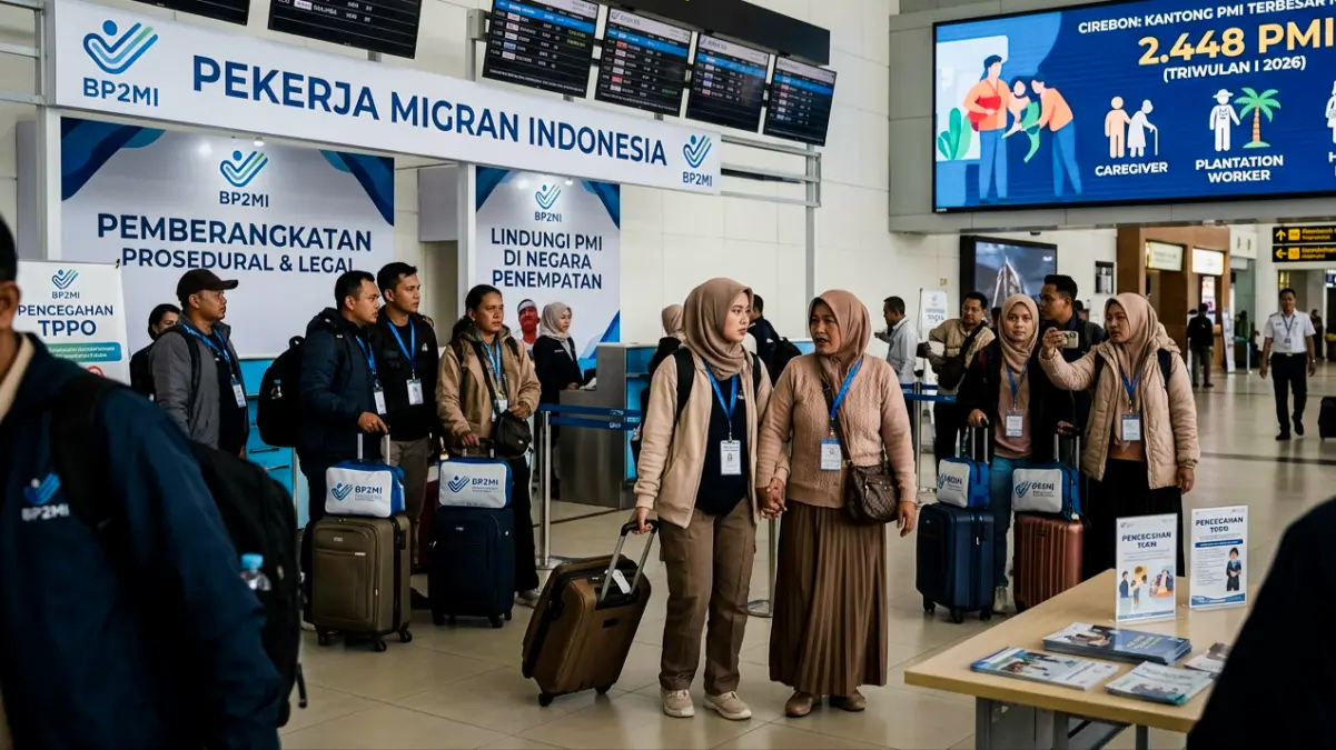 Tiga Bulan, 2.448 Warga Kabupaten Cirebon Berangkat Jadi PMI, Peringkat Keempat Nasional