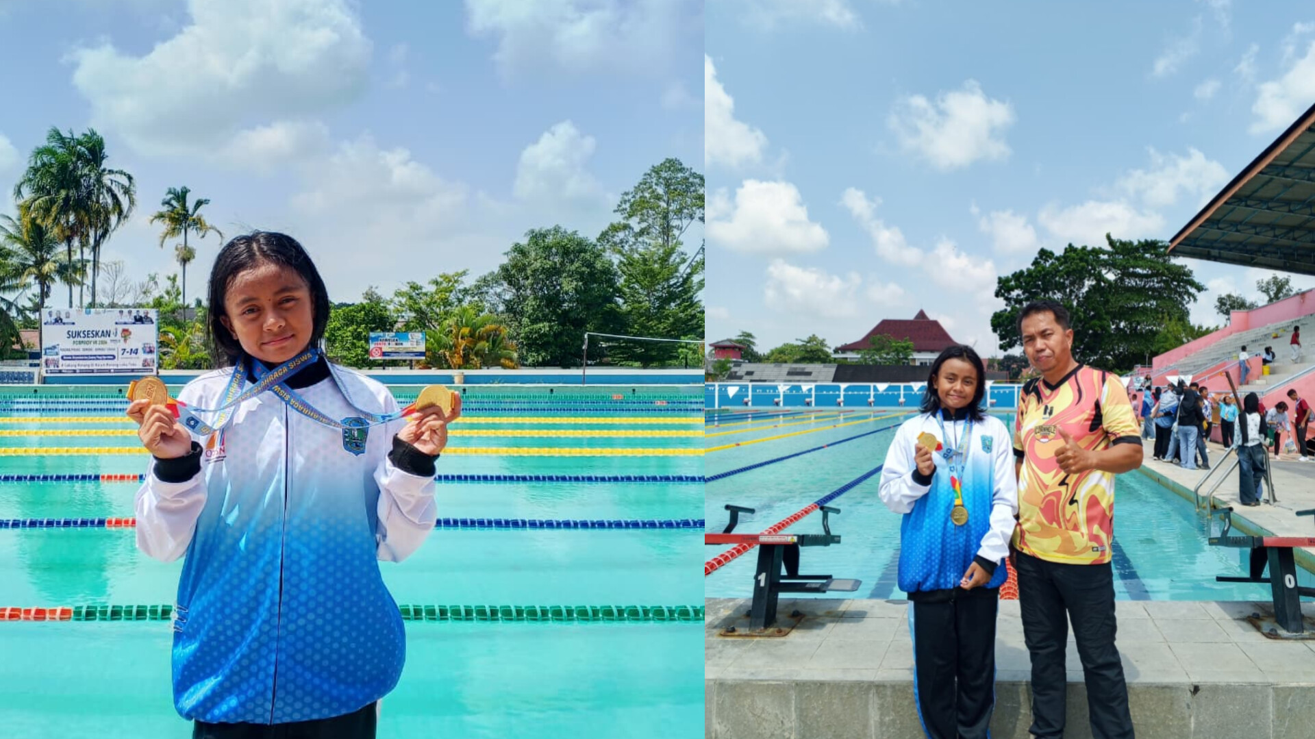 Atlet Renang Belitung Azahra Ramadhani Sabet Dua Emas O2SN, Lolos ke Tingkat Nasional