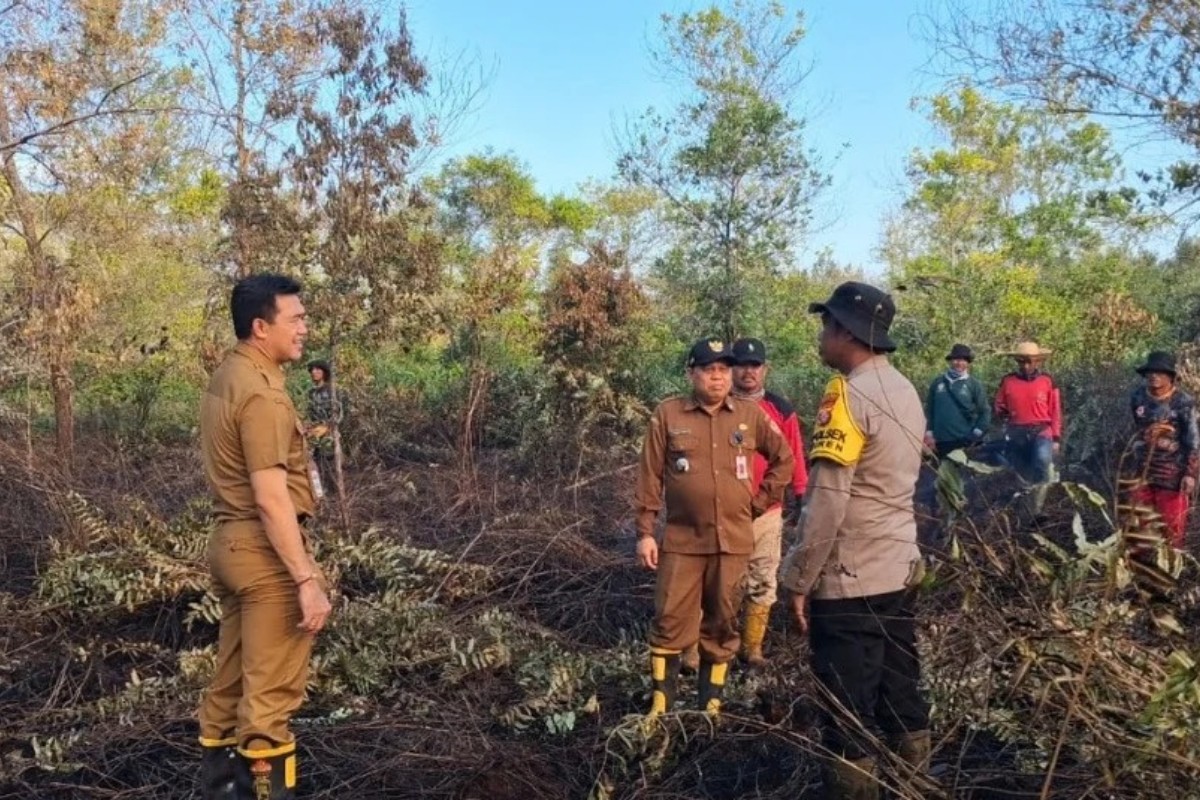 Tim Dalkarhutla Kalteng Padamkan Api di Tumbang Naga, Lahan Gambut Jadi Prioritas Pengawasan