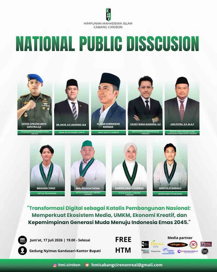 HMI Cirebon Gelar Diskusi Nasional Transformasi Digital Malam Ini, Targetkan Ekosistem UMKM dan Media Lokal