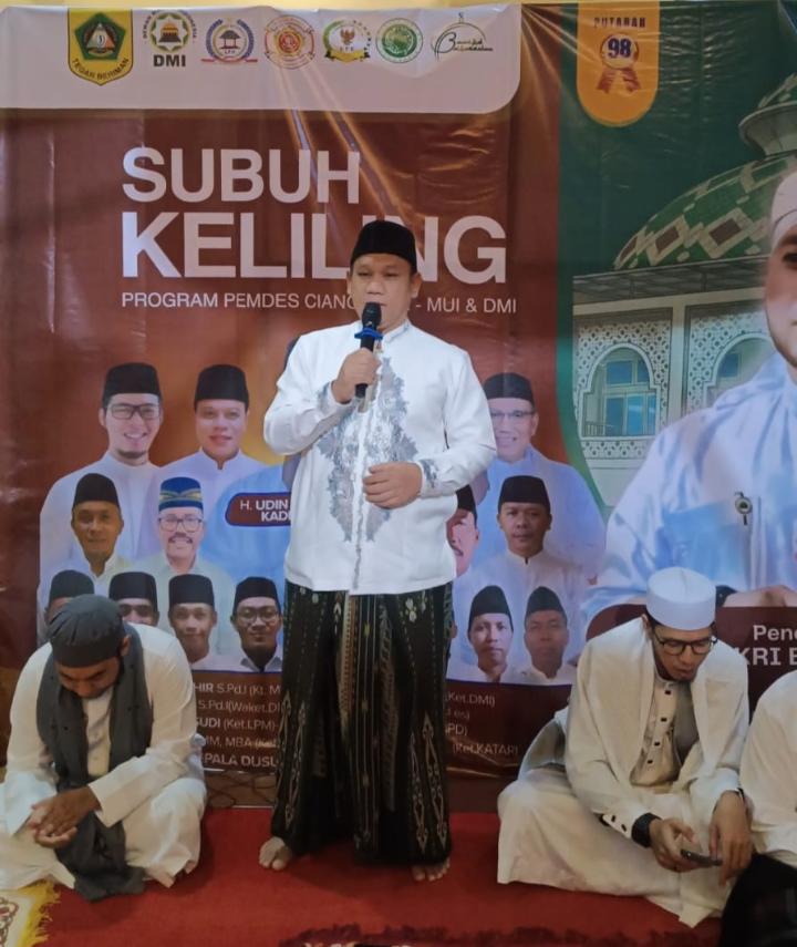 Subuh Keliling Putaran ke-98 di Desa Ciangsana Bogor, Kades H. Udin Saputra Tegaskan Komitmen Perkuat Ukhuwah dan Syiar Islam