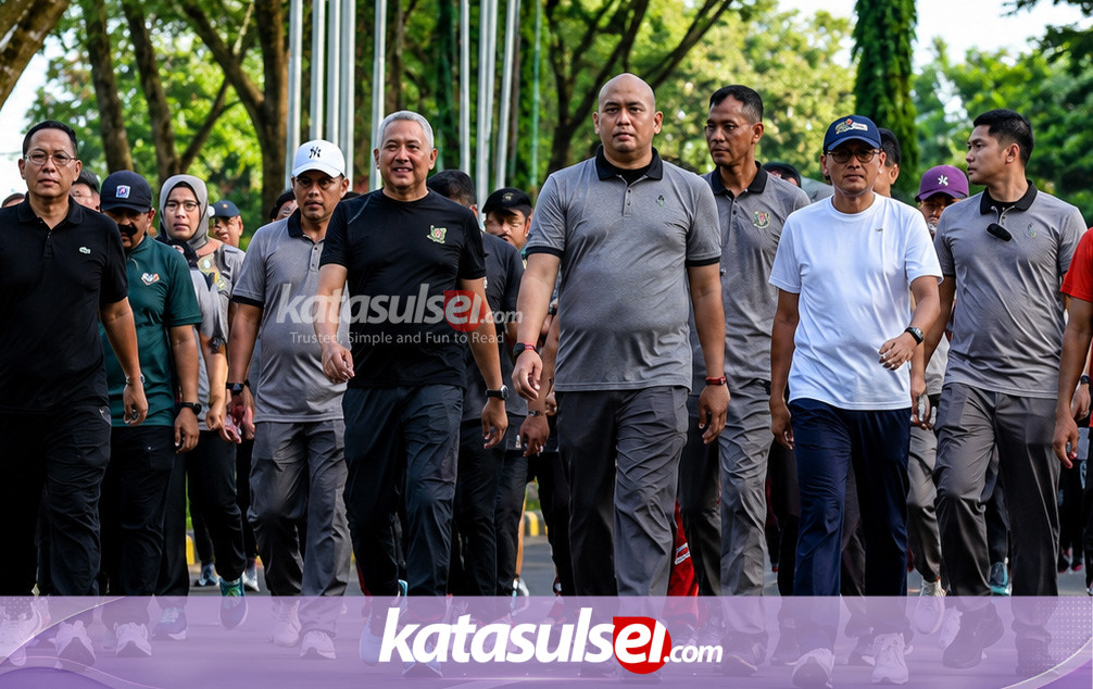 Bupati Pinrang Irwan Hamid Ajak 3.000 Warga Jalan Santai di Hari Bhayangkara ke-80, Tekankan Sinergi TNI-Polri