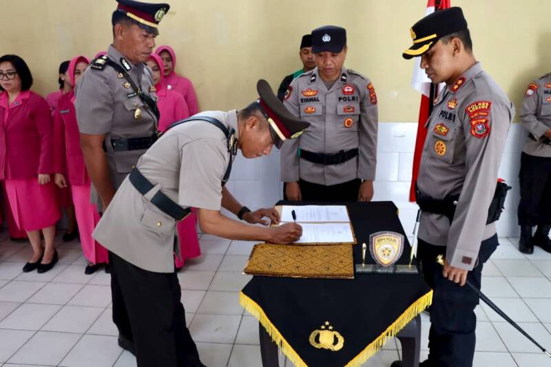 Polres Konawe Rotasi 9 Pejabat Strategis, Kapolres Minta Inovasi Baru untuk Pelayanan Masyarakat