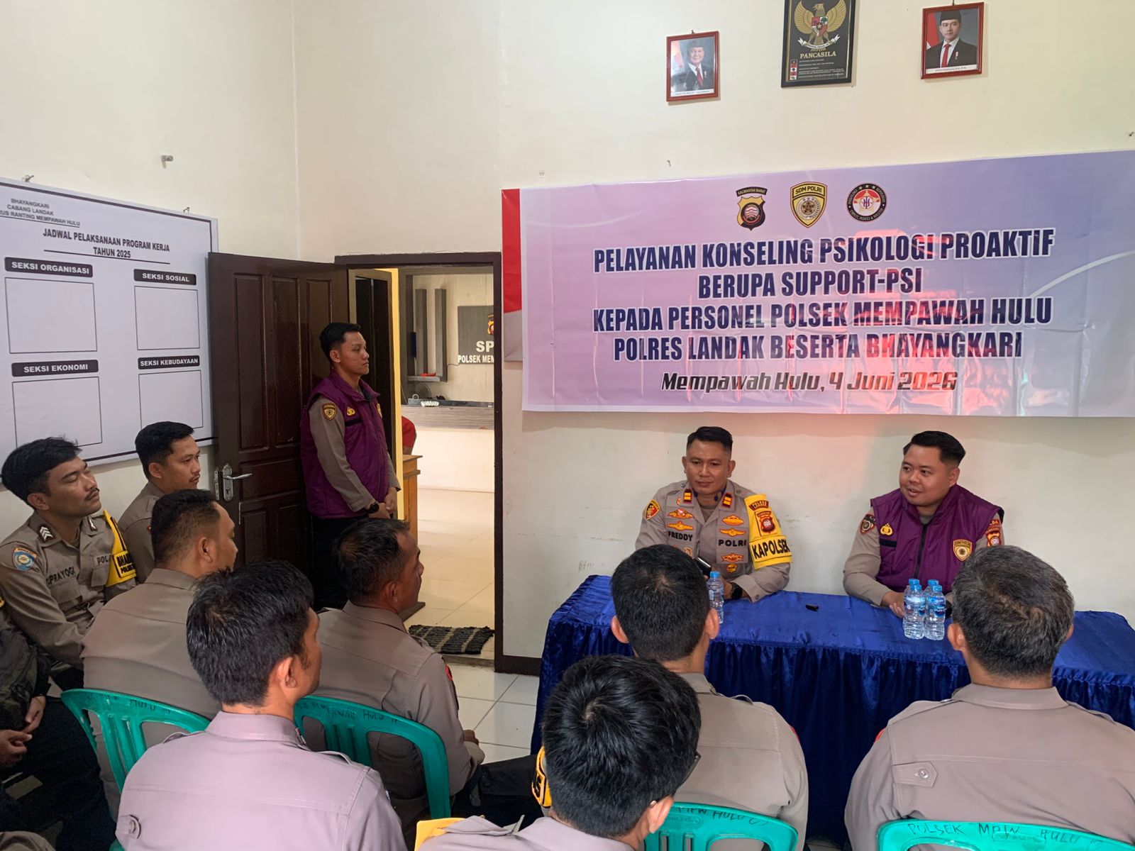 Tim Psikologi Polda Kalbar Gelar Konseling Proaktif untuk Personel Polsek Mempawah Hulu dan Bhayangkari