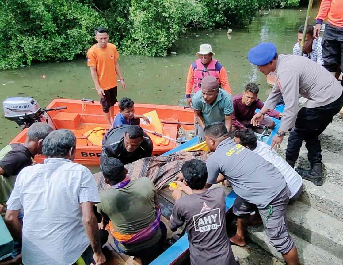 Nelayan Hilang di Perairan Langsa Ditemukan Tewas Tersangkut di Alur Sungai, Tim SAR Evakuasi Korban