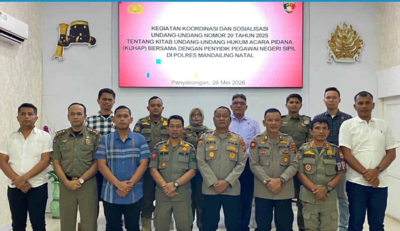Polres Mandailing Natal Sosialisasikan KUHAP Baru ke PPNS, Targetkan Sinergi Penegakan Hukum yang Lebih Solid