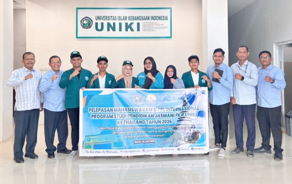 UNIKI Bireuen Berangkatkan Empat Mahasiswa FKIP Ikuti KKM dan PPL Internasional di Thailand