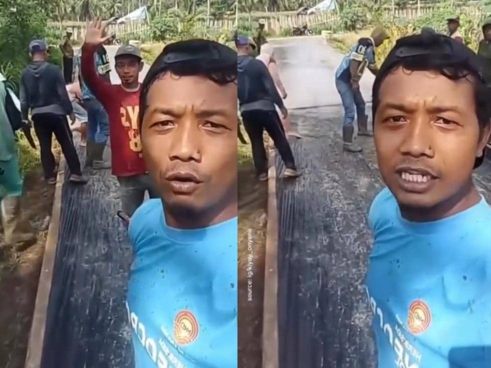 Protes Jalan Rusak di Lampung Timur, Warga Pilih Swadaya Bangun Hotmix dan Ogah Bayar Pajak