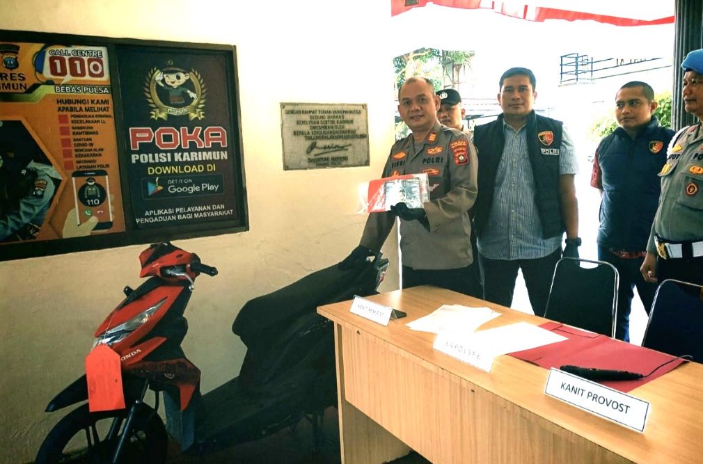 Polsek Tanjungbalai Karimun Tangkap Residivis Pencuri Motor di Klenteng Kampung Tengah, Motor Dijual Rp2 Juta