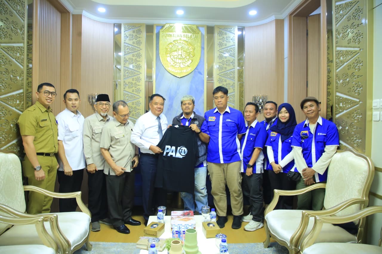 Wagub Sumsel Cik Ujang Terima Audiensi PalTV, Perkuat Sinergi Publikasi Program Pembangunan Daerah