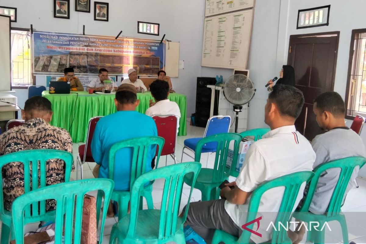 DPK Bangka Barat Sosialisasi ke Dua Desa, Warga Pemilik Naskah Kuno Didorong Lapor ke Petugas