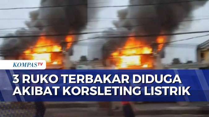 Kebakaran Hanguskan 3 Ruko Bengkel dan Elektronik di Bandar Lampung, 11 Mobil Damkar Dikerahkan