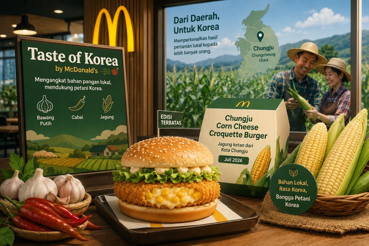 Program Taste of Korea ala McDonald’s: 5 Menu Bahan Lokal yang Diangkat, dari Bawang Putih hingga Jagung Ketan