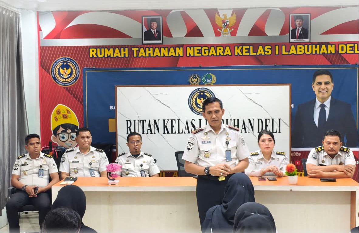 13 Peserta Magang Rutan Labuhan Deli Terima Pembekalan, Karutan Tekankan Disiplin dan Etika Kerja